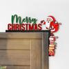 Decorative Holiday Wooden Door Ornament Santa and Gift Designs Festival Home Decoration Handmade Accessory