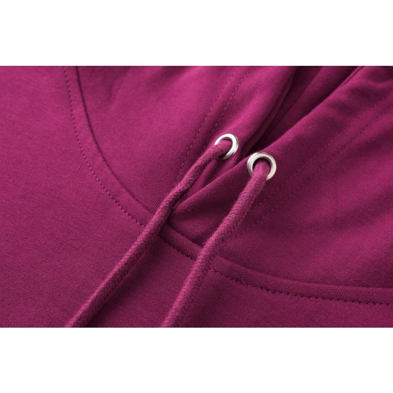 Pánská mikina s dlouhým rukávem, podzimní jednobarevná, s kapucí