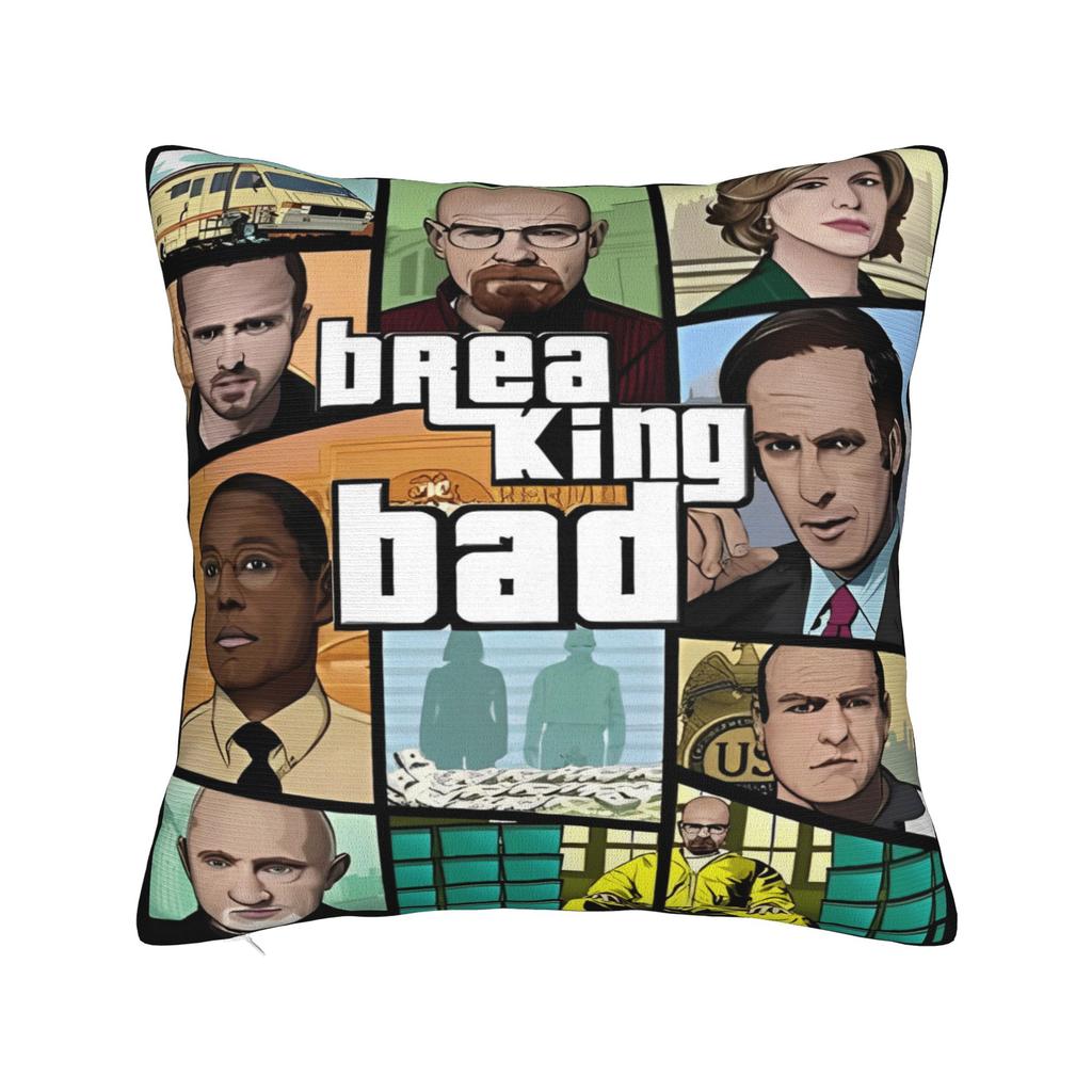 Breaking Bad Walter White Poster Square Pillowcases Polyester Seat Game Cushion Case Cool Decorative Throw Pillow Case 40*40