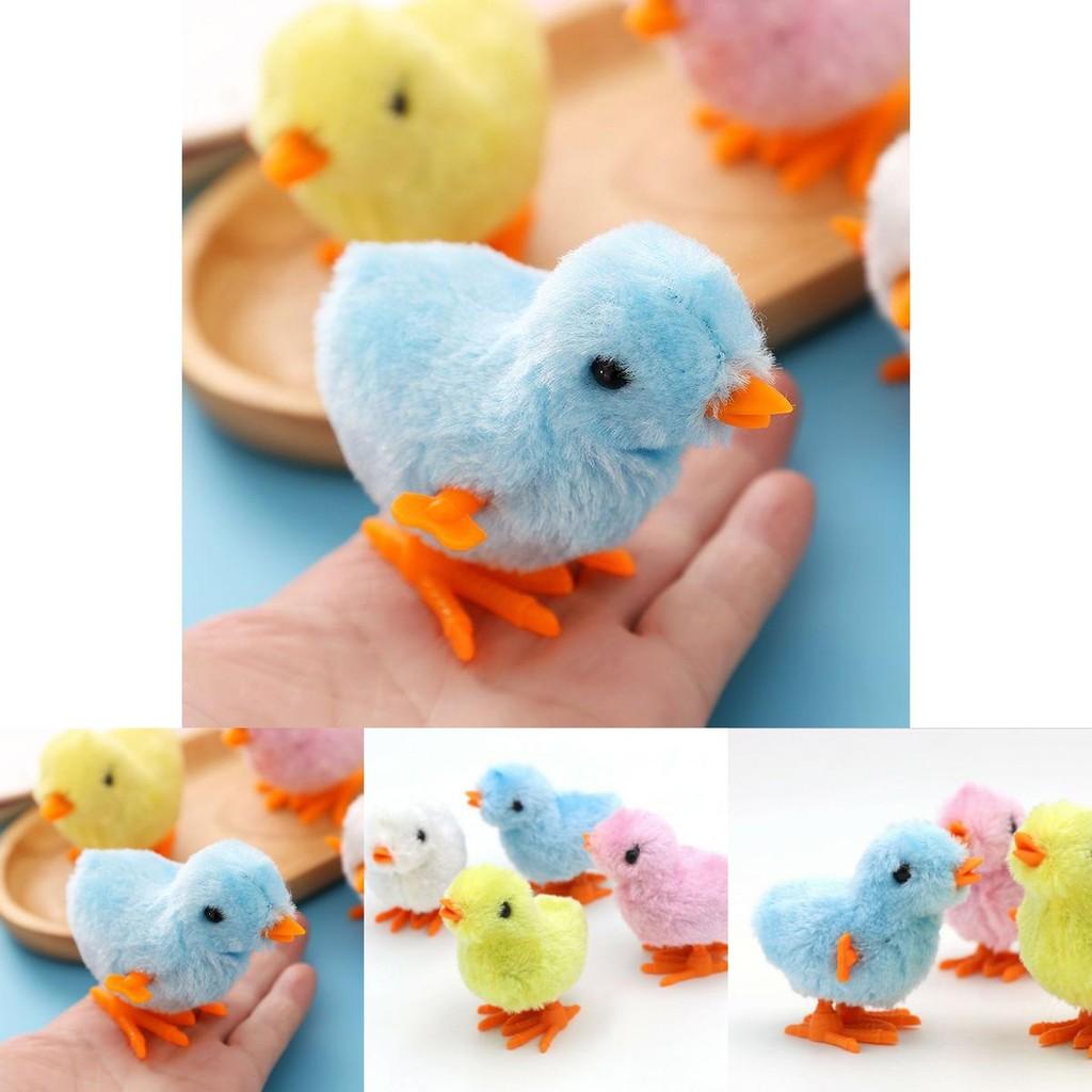 Fluffy Wind-up Chicken Dance Clockwork Plush Kids Toy