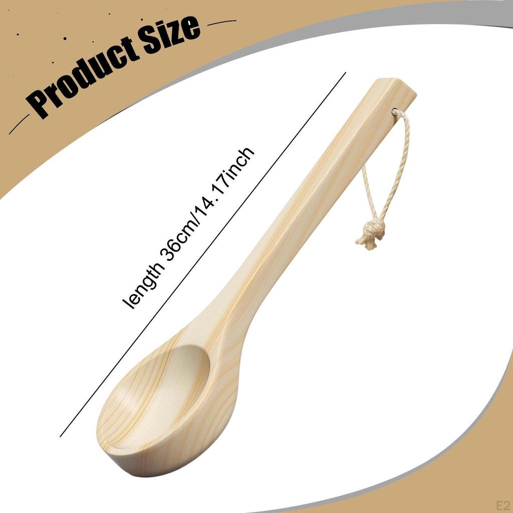 Vattenhävsked Bastukladd Badtillbehör Handgjord Ergonomisk Praktisk Trä