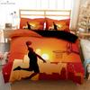Black Basketball Print Quilt Cover Kids Gift Bedding Set Comfortable Duvet Cover Pillowcase Can Be Customized 3 Pieces