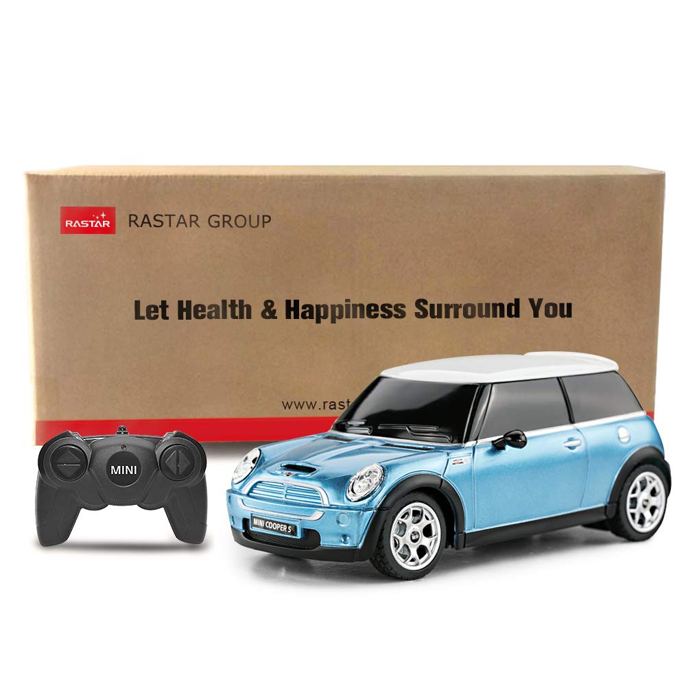 RASTAR Mini Cooper S Auto na dálkové ovládání pro Mini Hračku Modré 1/24 Děti, 124 Auto,