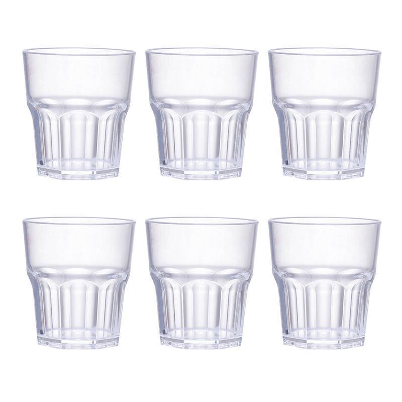 

6 Pcs Clear Acrylic Wine Cup Unbreakable Whiskey Cups Spirits Tumblers Beer Mugs Glasses Cocktail Drinkware Bar Accessories 35ml прозорий