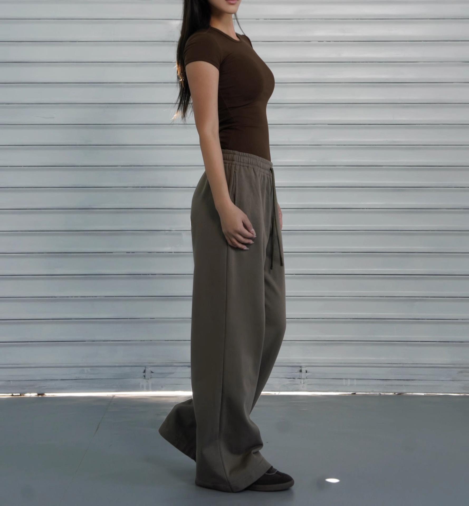 

Американские пикантные женские спортивные брюки с низкой посадкой, на кулиске, с широкими штанинами - Спортивные, Повседневные, Стройнящие, Драпирующиеся, Длинные брюки Extra Small