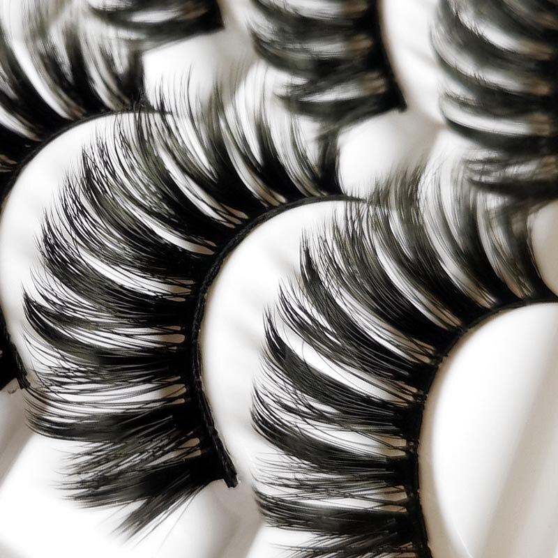 20 Pairs/5Pairs Fake Eyelashes Fluffy Mink Lashes Makeup Eyelash Extensions Beauty Faux Cils Naturel Lash Extension