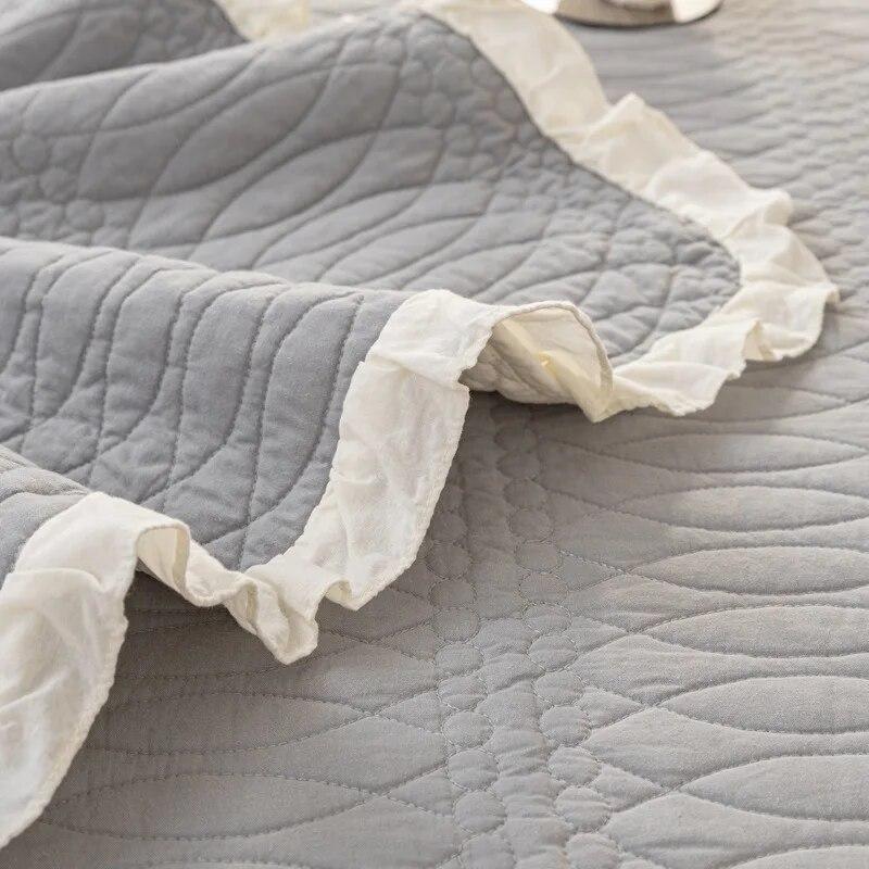 Cotton Sofa Cover for Living Room Thicken Sofa Cushion Solid Color Lace Fabric Embroidery Sofa Cover L Shape Couch Covers Decor