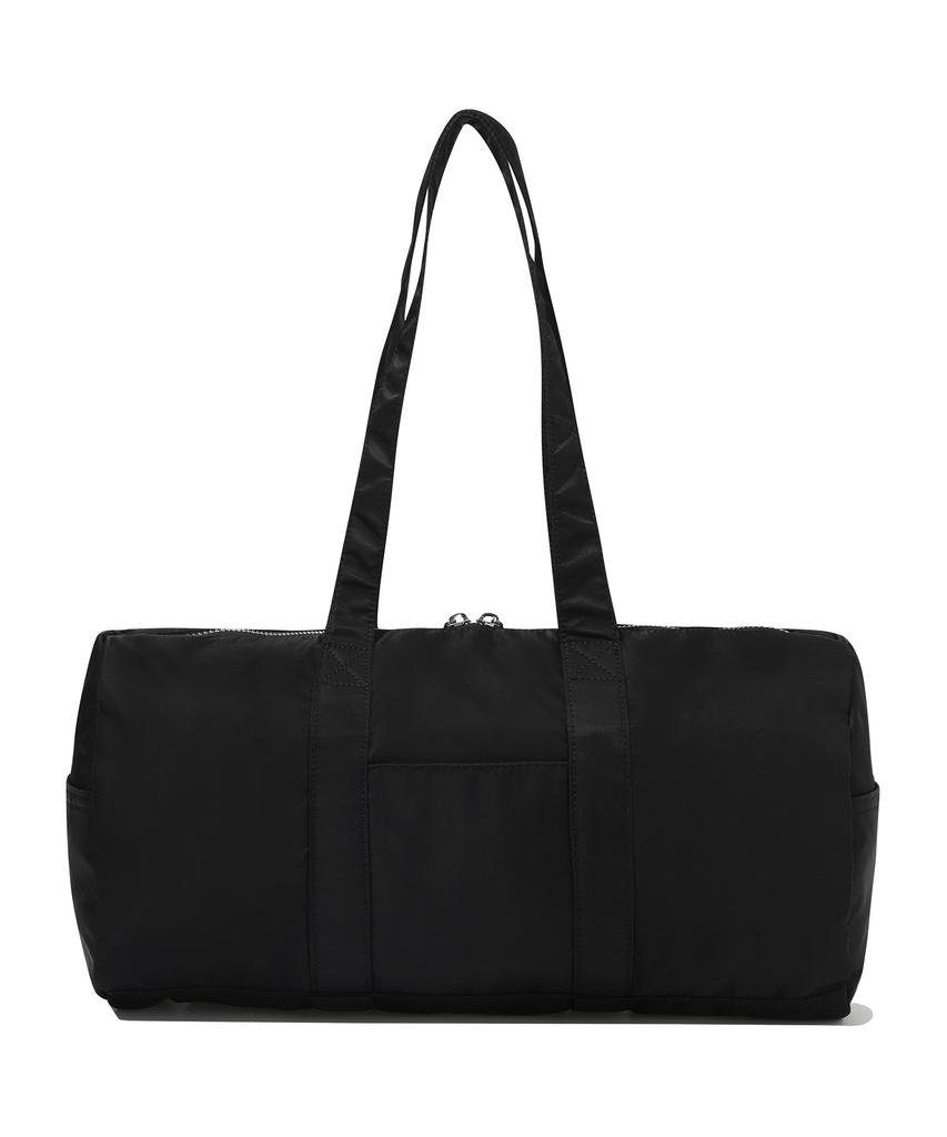 Covernat Woman Clover Heart Glossy Cylindrical Bag Black