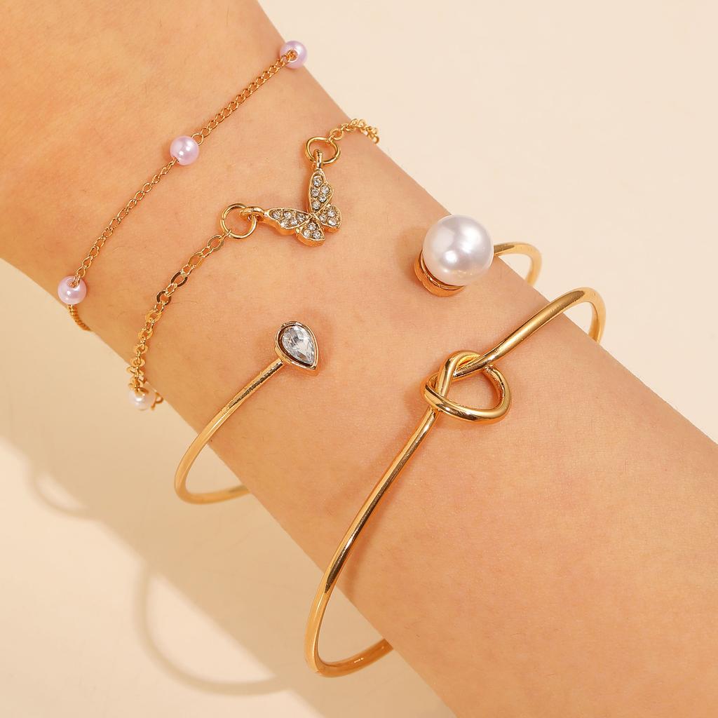 Vintage Mehrschichtiges Kettenarmband Set für Damen – Trendiger Europäischer Stil, Retro Minimalistischer Handschmuck, Grenzüberschreitende Heißverkauf Accessoires