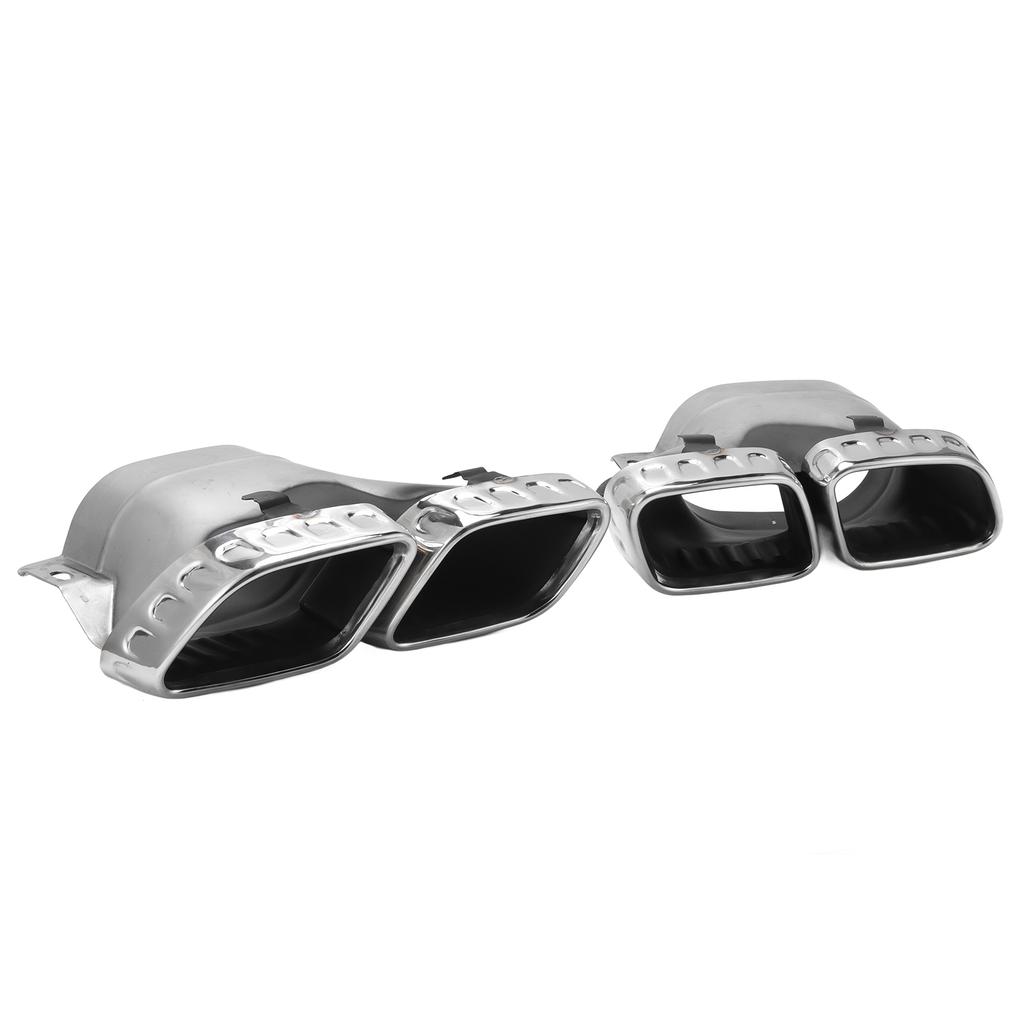Ponteiras de Escape Quádruplas Cromadas Prateadas de Aço Inoxidável 304 Substituição para Mercedes‑AMG C63 W206 S206 2022 e Posteriores