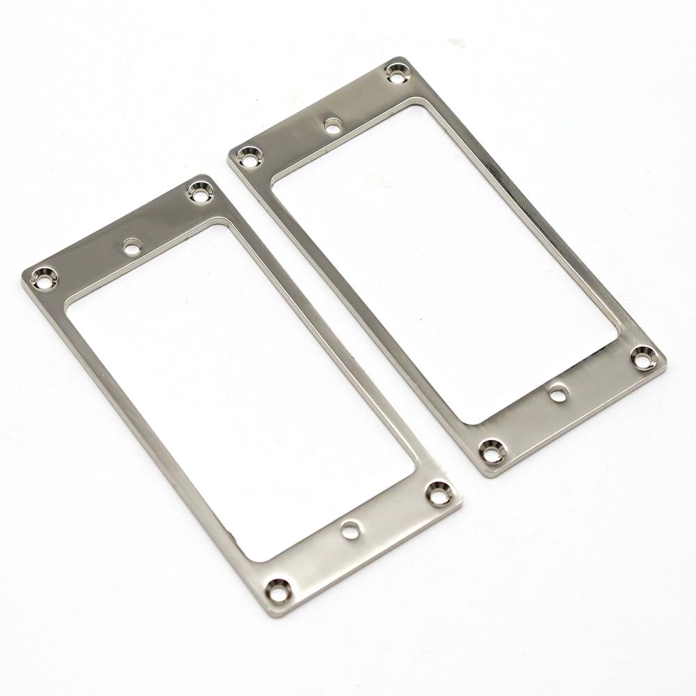 2pcs Guitar Pickup Ring Cover Frame Flat Metal Pickup Mounting Rings 2×2mm for LP/SG Guitar