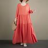 DIMANAF Neu 2026 Damen Übergröße Frühling Sommer Strand Mode Dame Langes Kleid Locker Übergröße Maxi Blumendruck Schwarz