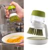 Soap Dispenser Brush Portable Soap Dispensing Palm Brush Storage Set with Drip Tray for Kitchen