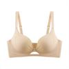111 Natal Year Big Red Seamless Small Chest Gathered Large Thickened Cup Adjusted Type No Steel Ring Bra