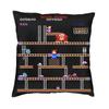 Through Ages Donkey Kong Pillow Case 45X45Cm Home Decorative Cute Arcade Game Cushions For Sofa Square Pillowcase
