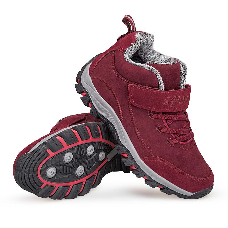 Zimní sněhule pro muže zahřejí Bavlněné boty Outdoorové turistické boty Plyšové teplé vysoké kotníkové boty Mužské tenisky