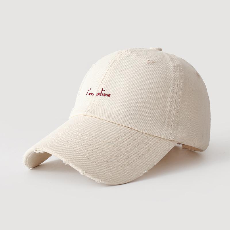 Simple small letter embroidered hat women's spring and summer casual versatile baseball cap sunscreen sunshade cap