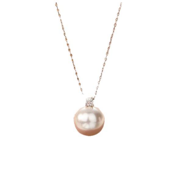 Princess Dai Women's Light Luxury Pearl Necklace with Elegant Design, 10MM Pendant.