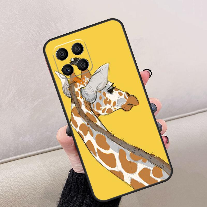 Cute Cartoon Giraffe For Honor Magic 7 6 5 8 Pro Case For Honor 200 Lite 400 70 50 X8c X8b X9a X9b X9c X9d Win RT