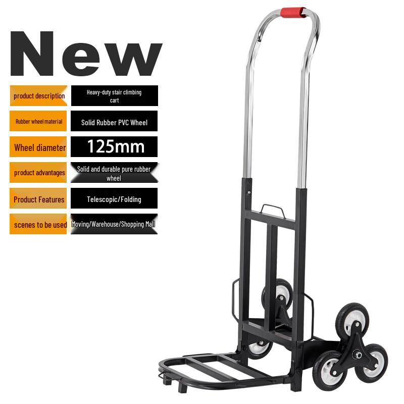 Heavy-Duty Folding 6-Wheel Stair Climbing Hand Truck