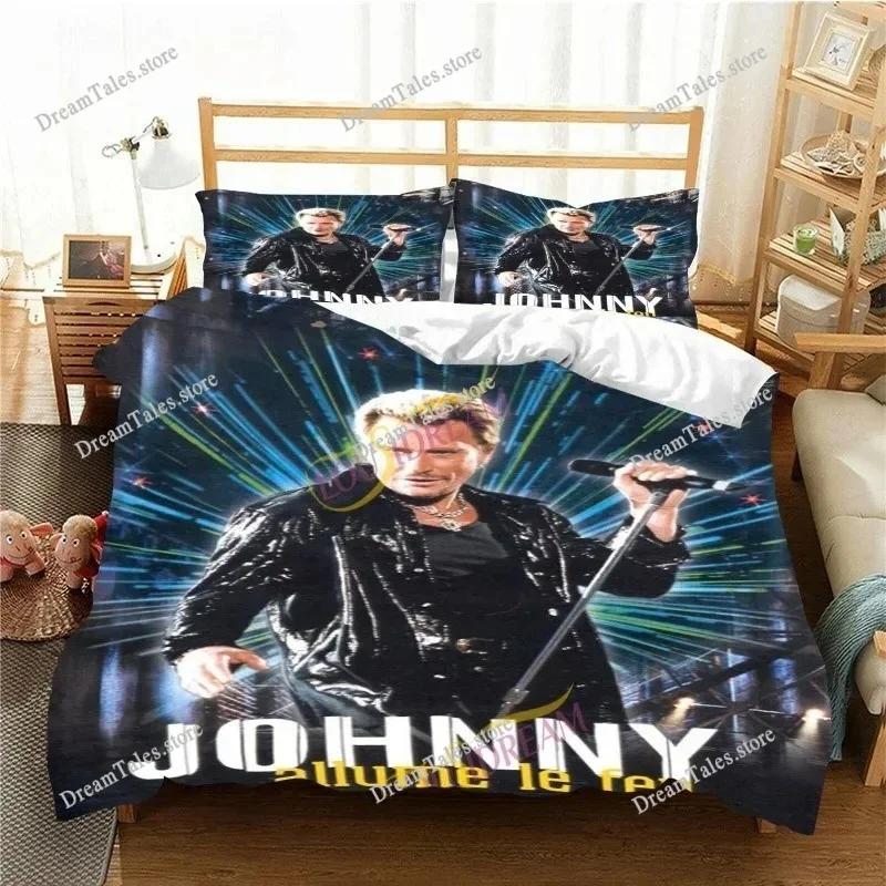 France Rock Singer J-Johnny H-Hallyday Bedding Set Single Twin Full Queen King Size Bed Set Aldult Kid Bedroom Duvet Cover Sets7