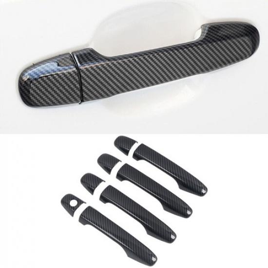 For Subaru WRX STi 2015- Carbon Fiber Exterior Car Door Handle Cover Trim
