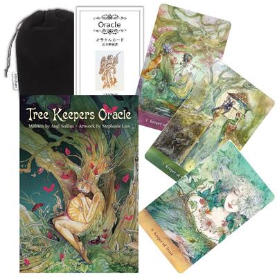 Kancharo 44-Karten Orakelkarten-Set, Tarot-Lesung [Tree Keepers Oracle], Enthält japanische Orakelkarte Grundanleitung & Beutel (Authentisch)