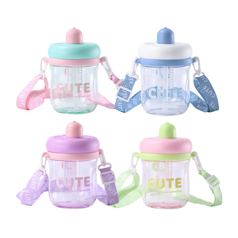 Customizable Summer Flower Tea Straw Cup - Portable, High-Value Plastic Gift for Students & Couples