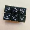 Acrylic Keyword Pattern Dices Round Corner Dices Mult Sided Table Game Dices Math Counting Teaching Tool Enduring