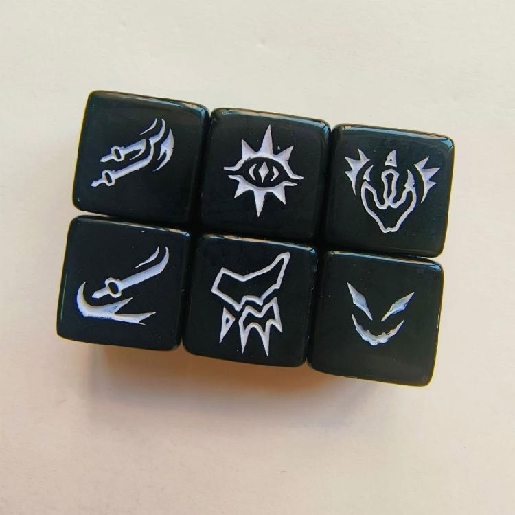 Acrylic Keyword Pattern Dices Round Corner Dices Mult Sided Table Game Dices Math Counting Teaching Tool Enduring