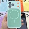 Official Liquid Silicone For Magsafe Dual Color Phone Case For iPhone 17 Pro Max Original Orange Shockproof Magnet Charge Cover