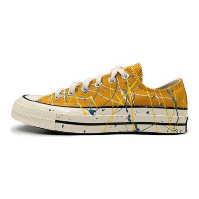 Chuck 70 Low Paint Splatter - Sunflower Gold Unisex Sneakers Yellow Egret 170804C