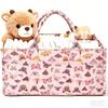 Cesto Portaoggetti Grande Capacità per Nursery Borsa Pannolini Portatile Regalo per Baby Shower
