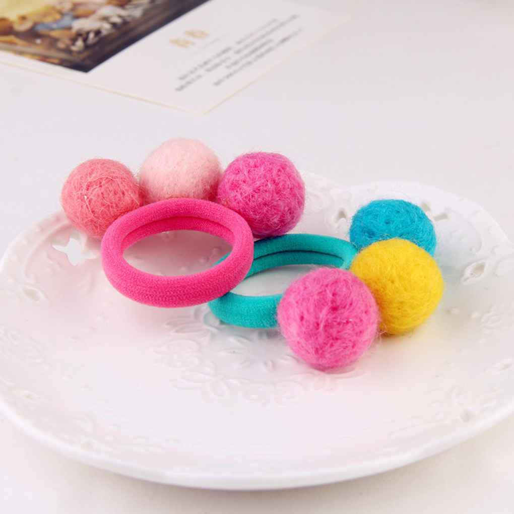 Lovely Elastic Kids Girls Soft Ball Hairband Rope Ring Hair Headwear Accessories