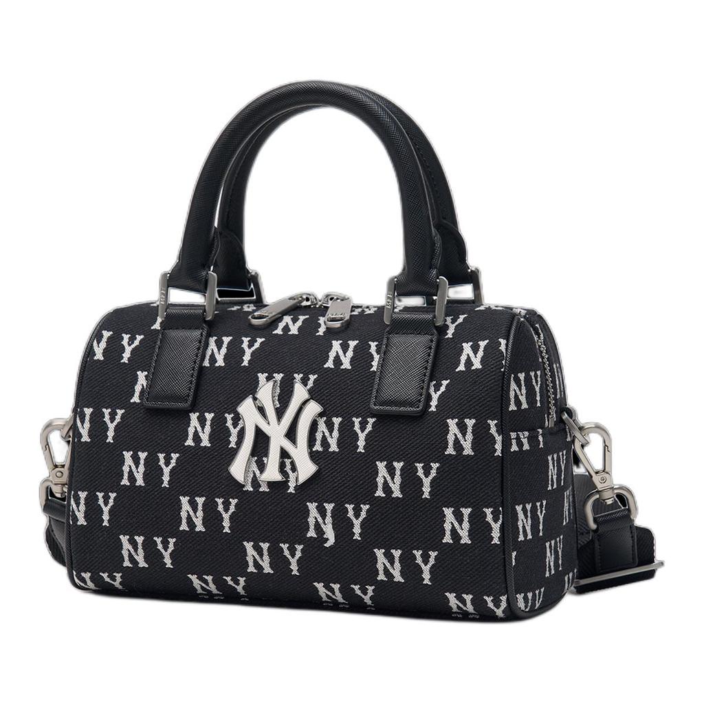 New MLB New York Yankees Artificial Leather Boston Bag, Shoulder Bag, Crossbody Bag, Handbag Regular Unisex Black 3ABWS014N-50BKS