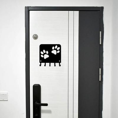 1 pz Porta chiavi a forma di zampa e Organizer per guinzagli da cane - Arte murale in metallo largo 6 pollici per un'organizzazione elegante