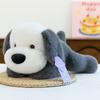 Panda Greyhound White Dog Animal Pillow Toy Doll Plush Pose Sitting Decoration