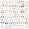 36 Spanish Scripture Cards Watercolor Flower Blessing Cards Hand Account Decorative Tabletop Ornament Cards
