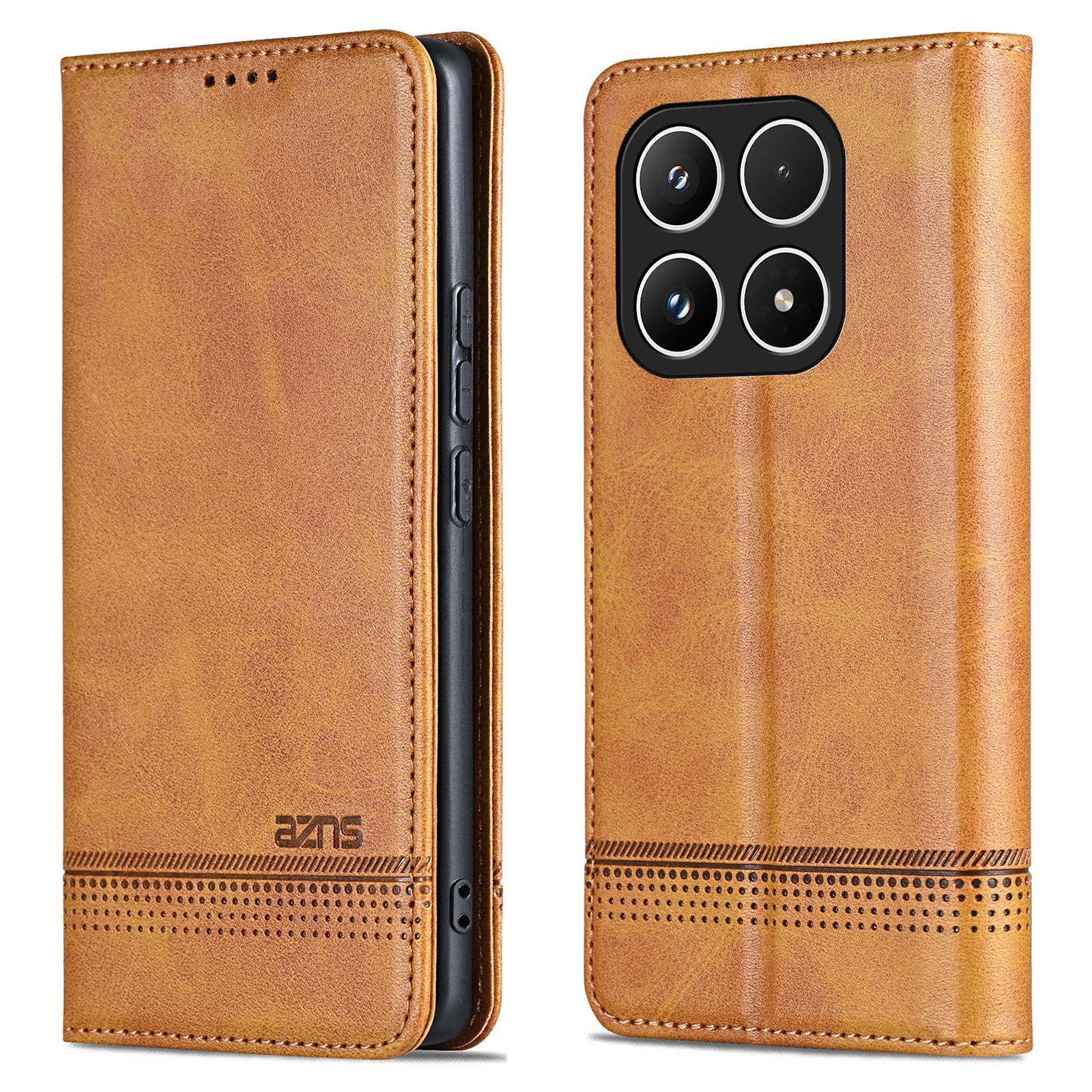

AZNS For Xiaomi 17 Case Cowhide Texture PU Leather Wallet Phone Cover