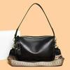 Chic Retro Minimalist Shoulder & Crossbody Bag: Stylish, Solid Color Handbag