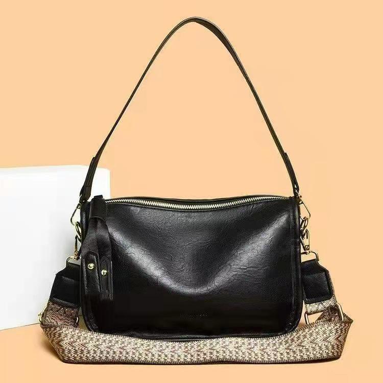 Chic Retro Minimalist Shoulder & Crossbody Bag: Stylish, Solid Color Handbag