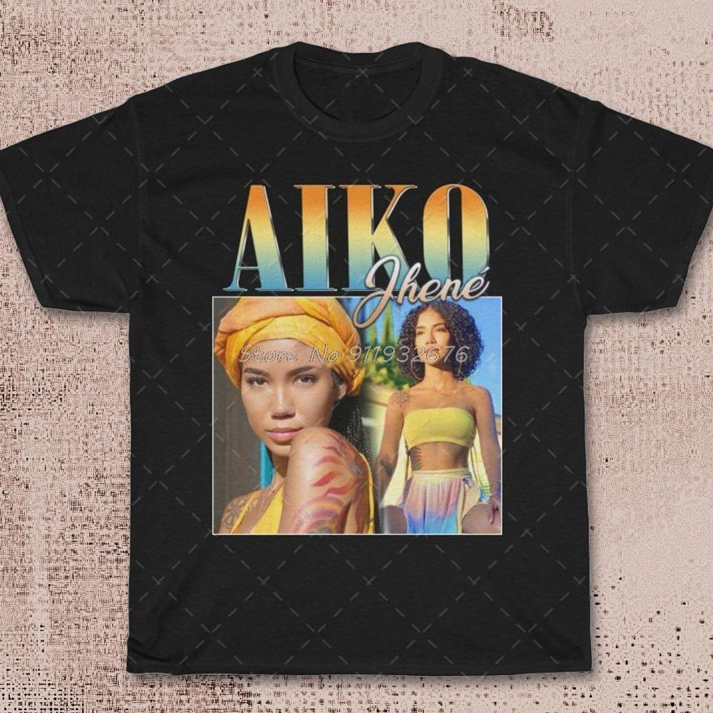JHENE AIKO Rap Hip Hop 90s Retro Vintage T Shirt Unisex Cotton Tshirt Hip Hop Tees Streetwear Harajuku S