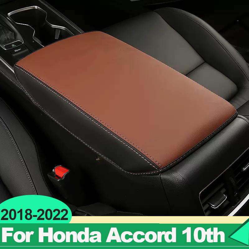For Honda Accord X 10th 2018     Hybrid Car Armrests Storage Box Cover PU Leather Decoration Accessories