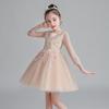 Kids Girls Korean Style Long Sleeve Princess Puffy Tulle Flower Girl Party Dress