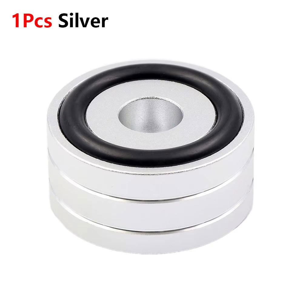 1Pcs 40x20mm Amplifier Isolation Feet Pad Solid Aluminum Silicone Speaker Isolation Feet Shock Absorbing Black Gold Silver