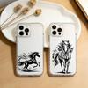Running Black Horse Pattern Phone Case For iPhone 17 16 15 14 13 12 11 Mini Pro Max Plus Transparent Cover