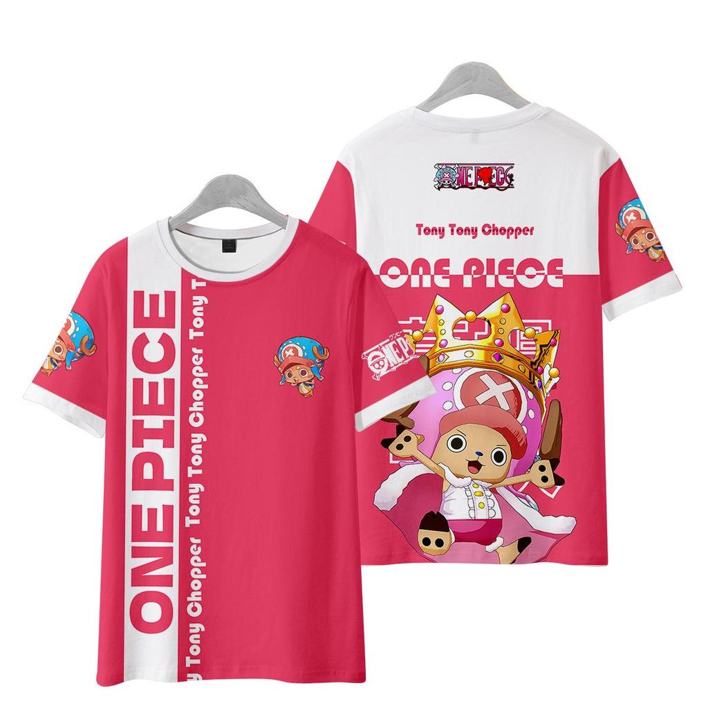 11 barev ONE PIECE Anime Dámské Pánské Trička Kreslený Potisk O-Výstřih Oversized Krátký Rukáv Módní Pánské Oblečení Streetwear