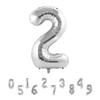 Silver Birthday Number Balloon, 2-Year-Old Birthday Number Balloon, 32-inch (approx. 80cm), Aluminum Balloon, Perfect for Weddings, Anniversaries, and