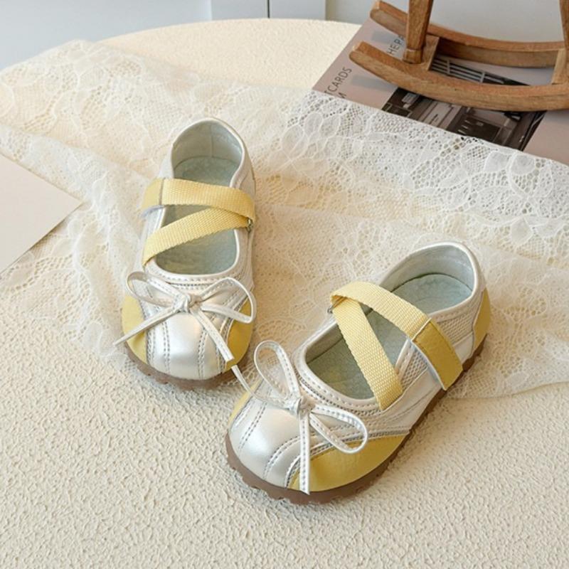 Girls Closed‑Toe Sandals Summer Kids Slip‑On Princess Shoes Fashion Elegant Ballet Flat Shoes for Girls