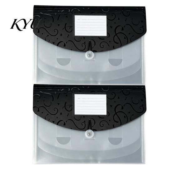 Student File Holder Expandable Document Folder with Label Slot, Layered Design Waterproof PP Envelope, Secure Rope Closure Organizer for Office